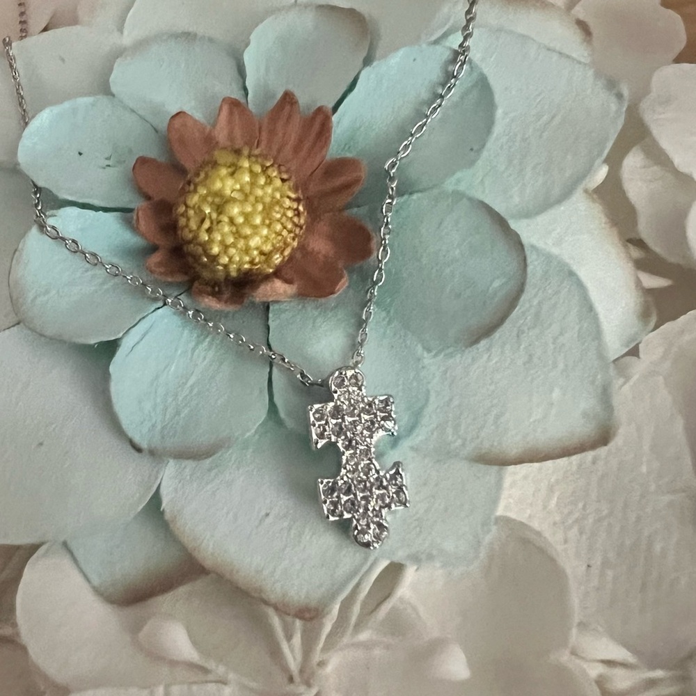 Touchstone Crystal Puzzle Piece Necklace